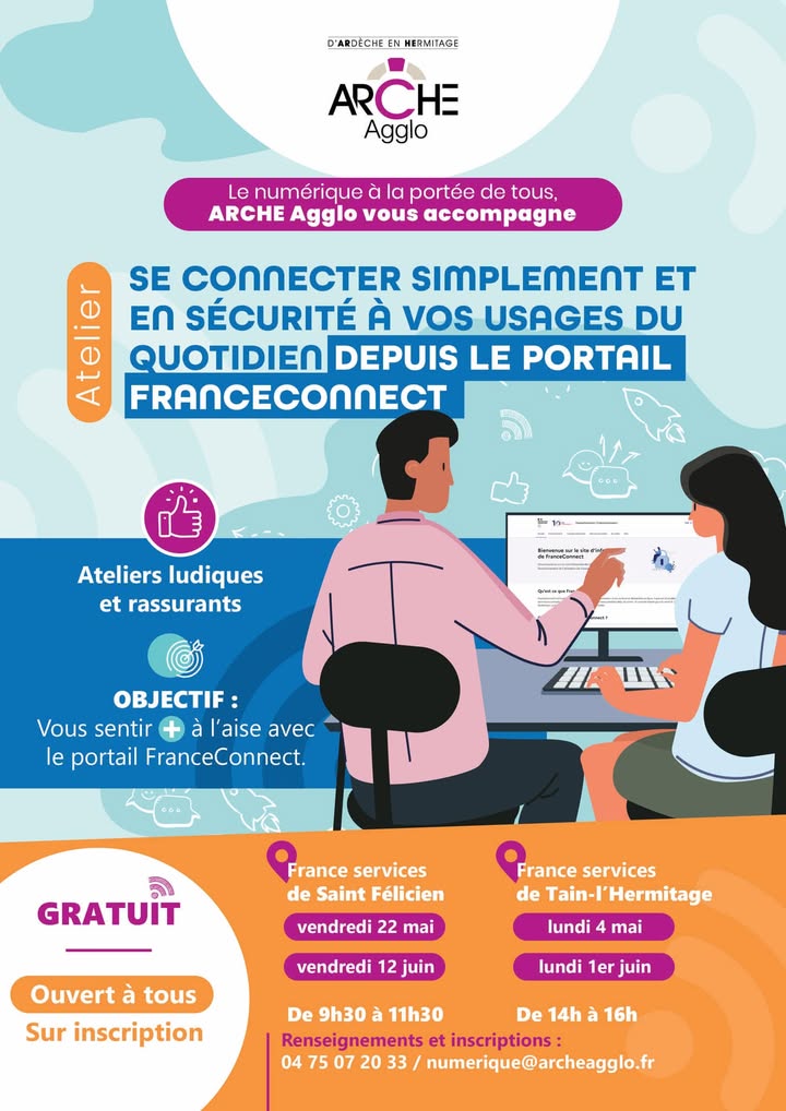 Besoin d’aide pour maîtriser un peu mieux le numérique? ARCHE Agglo organise des ateliers…