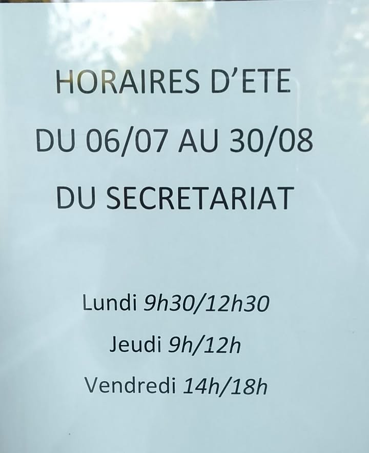 La mairie de Cheminas modifie ses horaires pour l’été ! Bel été à tous 🏖️ et bonnes…