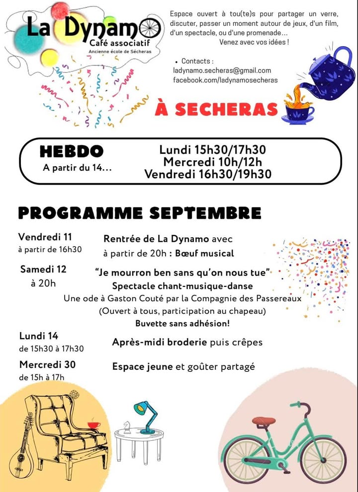 La Dynamo fait sa rentrée le vendredi 11 septembre à partir de 16h30…